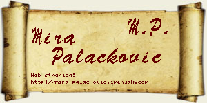 Mira Palačković vizit kartica